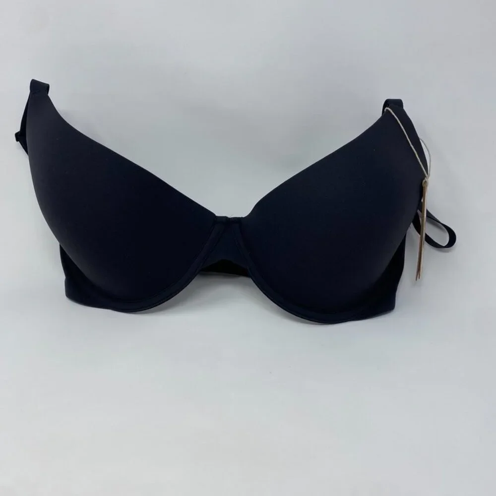 SKIMS Fits Everybody Scoop Plunge Bra BR-UWR-1997 Onyx Size 32C - Picture 3 of 7